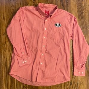 UGA gingham button down shirt